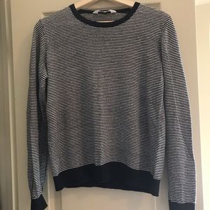 Everlane Navy Stripe Crewneck Sweater